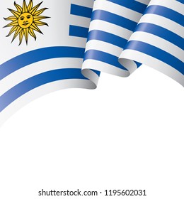 Uruguay flag, vector illustration on a white background.