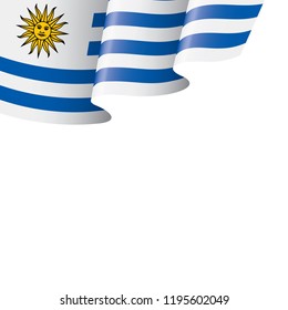 Uruguay flag, vector illustration on a white background.