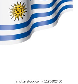 Uruguay flag, vector illustration on a white background.