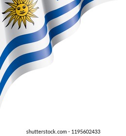 Uruguay flag, vector illustration on a white background.