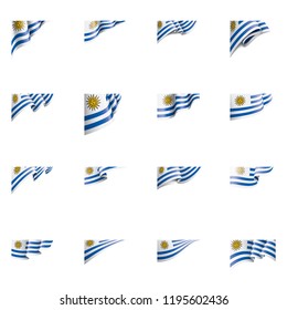 Uruguay flag, vector illustration on a white background.