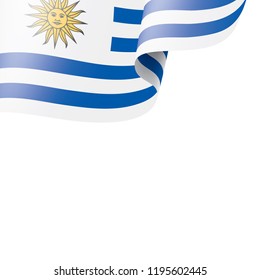 Uruguay flag, vector illustration on a white background.