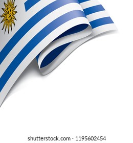 Uruguay flag, vector illustration on a white background.