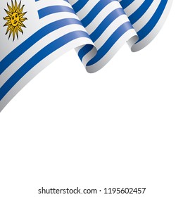 Uruguay flag, vector illustration on a white background.
