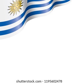 Uruguay flag, vector illustration on a white background.