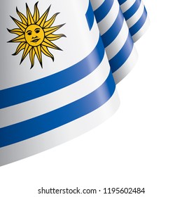 Uruguay flag, vector illustration on a white background.