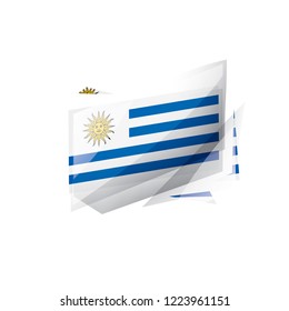 Uruguay flag, vector illustration on a white background.