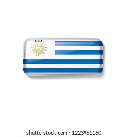 Uruguay flag, vector illustration on a white background.
