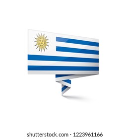 Uruguay flag, vector illustration on a white background.