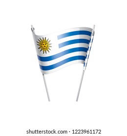 Uruguay flag, vector illustration on a white background.