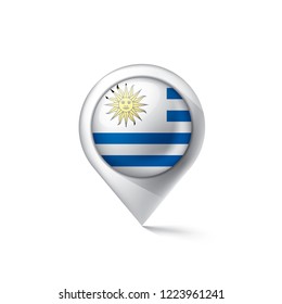 Uruguay flag, vector illustration on a white background.