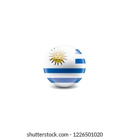 Uruguay flag, vector illustration on a white background.