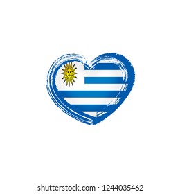 Uruguay flag, vector illustration on a white background.