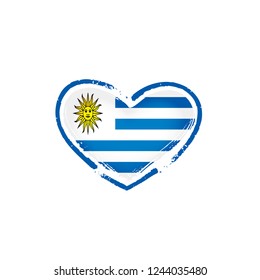 Uruguay flag, vector illustration on a white background.