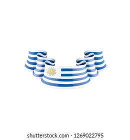 Uruguay flag, vector illustration on a white background.