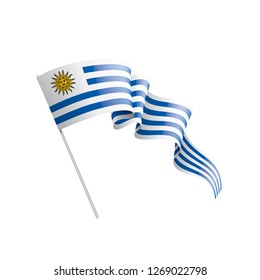 Uruguay flag, vector illustration on a white background.