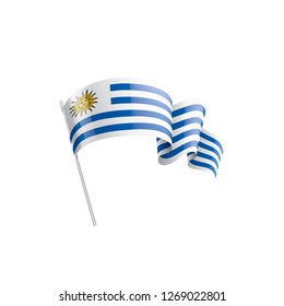 Uruguay flag, vector illustration on a white background.