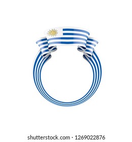 Uruguay flag, vector illustration on a white background.