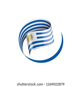 Uruguay flag, vector illustration on a white background.