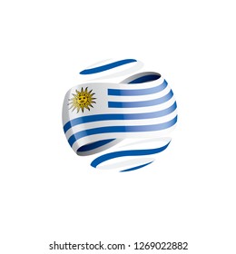 Uruguay flag, vector illustration on a white background.