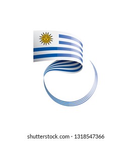 Uruguay flag, vector illustration on a white background.