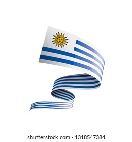 Uruguay flag, vector illustration on a white background.