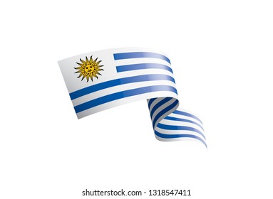 Uruguay flag, vector illustration on a white background.