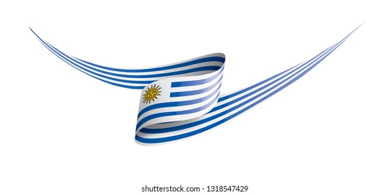 Uruguay flag, vector illustration on a white background.
