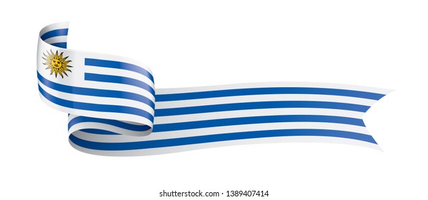 Uruguay flag, vector illustration on a white background.