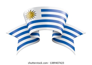 Uruguay flag, vector illustration on a white background.