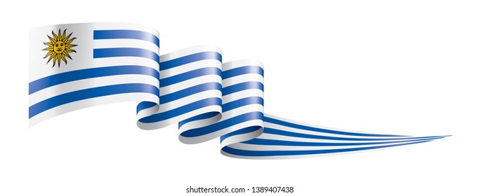 Uruguay flag, vector illustration on a white background.