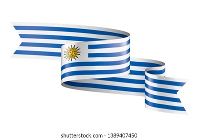 Uruguay flag, vector illustration on a white background.