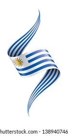 Uruguay flag, vector illustration on a white background.