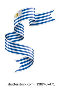 Uruguay flag, vector illustration on a white background.