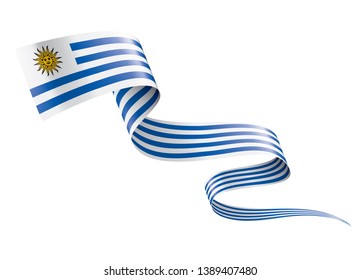 Uruguay flag, vector illustration on a white background.