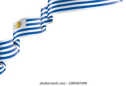 Uruguay flag, vector illustration on a white background.