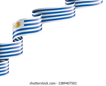 Uruguay flag, vector illustration on a white background.