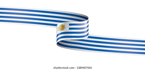 Uruguay flag, vector illustration on a white background.
