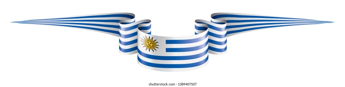 Uruguay flag, vector illustration on a white background.