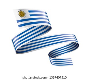 Uruguay flag, vector illustration on a white background.