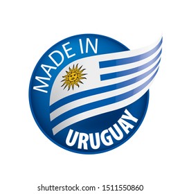 Uruguay flag, vector illustration on a white background.