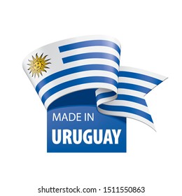 Uruguay flag, vector illustration on a white background.