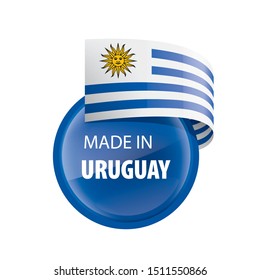 Uruguay flag, vector illustration on a white background.