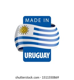 Uruguay flag, vector illustration on a white background.