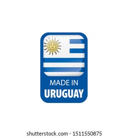 Uruguay flag, vector illustration on a white background.
