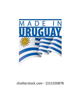Uruguay flag, vector illustration on a white background.