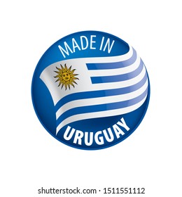Uruguay flag, vector illustration on a white background.