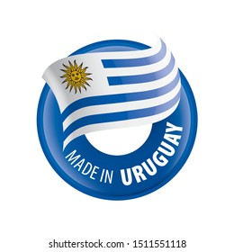 Uruguay flag, vector illustration on a white background.