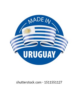 Uruguay flag, vector illustration on a white background.