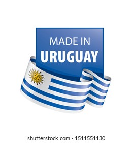 Uruguay flag, vector illustration on a white background.